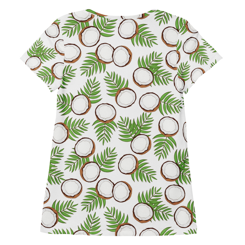 Women’s Coconut Performance Athletic T-Shirt - Lightweight Moisture Wicking Workout Top with UPF 50+