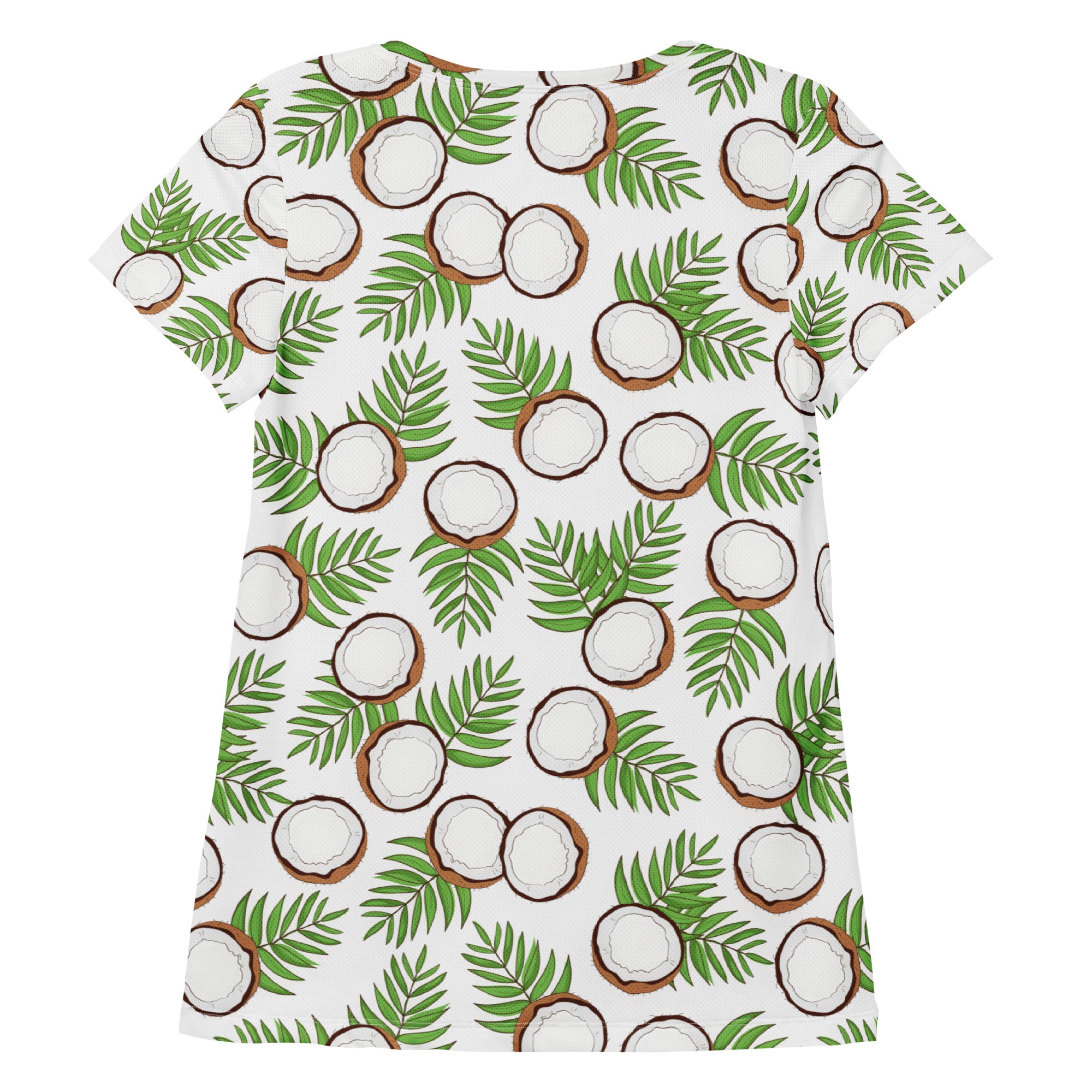 Women’s Coconut Performance Athletic T-Shirt - Lightweight Moisture Wicking Workout Top with UPF 50+