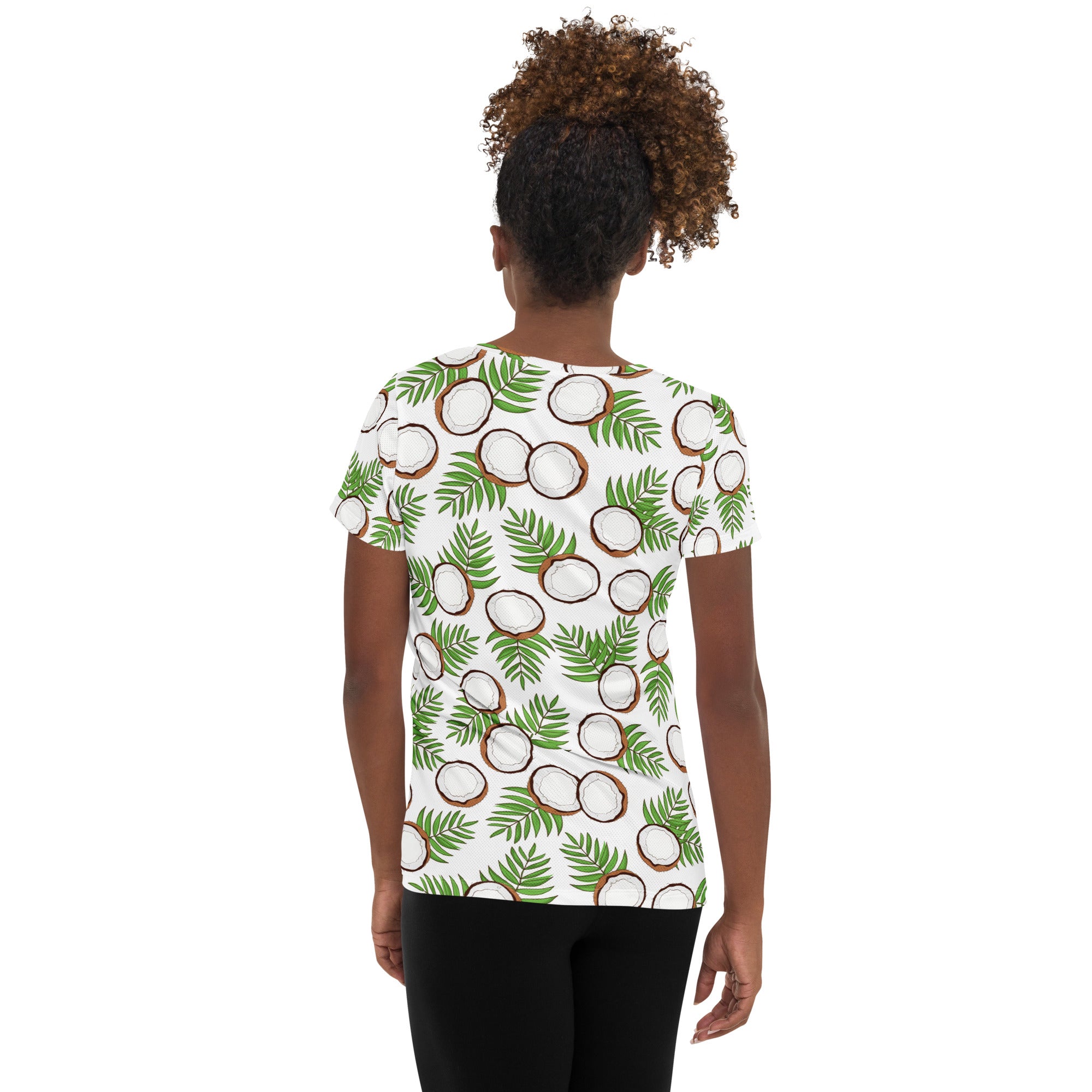 Women’s Coconut Performance Athletic T-Shirt - Lightweight Moisture Wicking Workout Top with UPF 50+