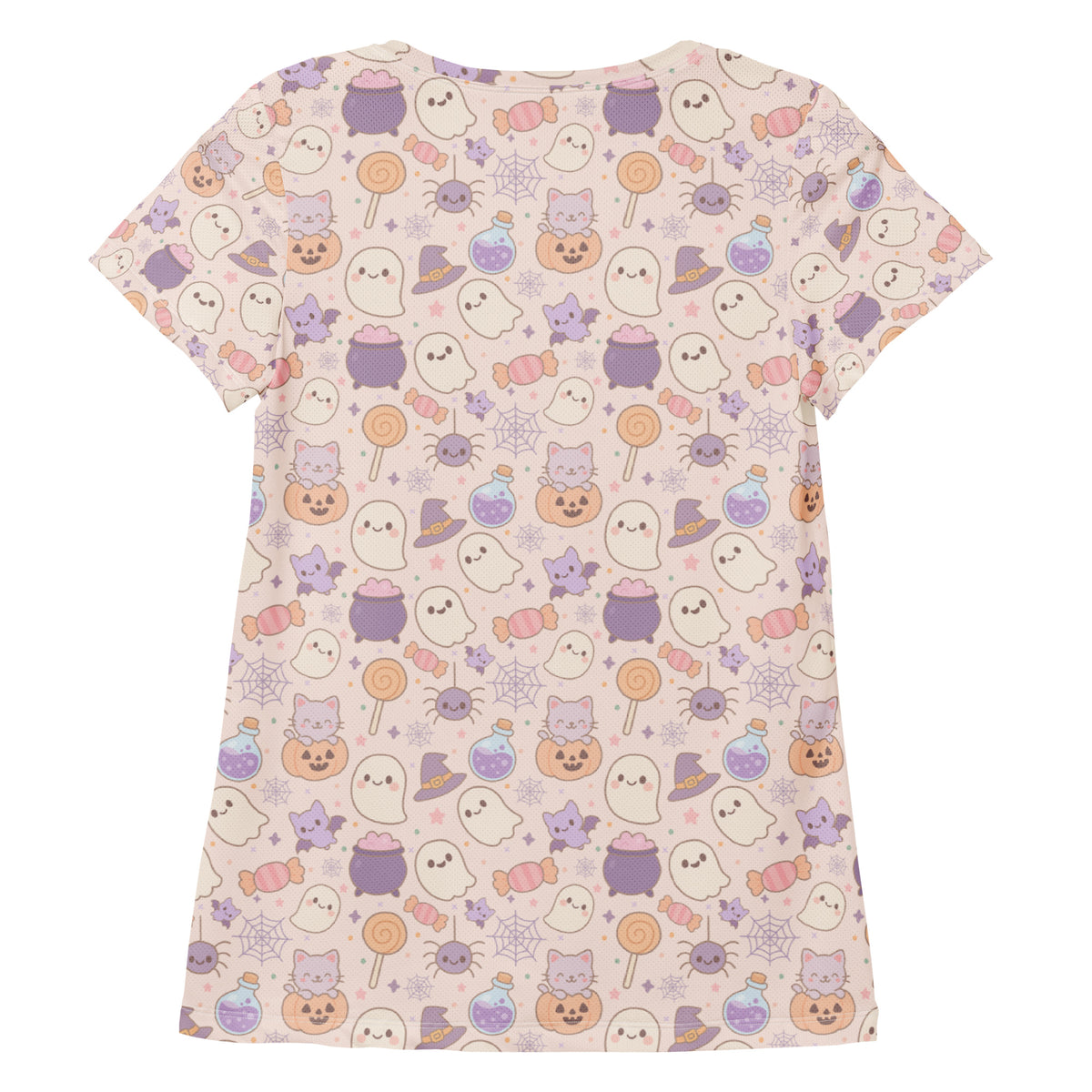 Women’s Pastel Halloween Athletic T-Shirt - Lightweight Moisture Wicking Workout Top With UPF 50+