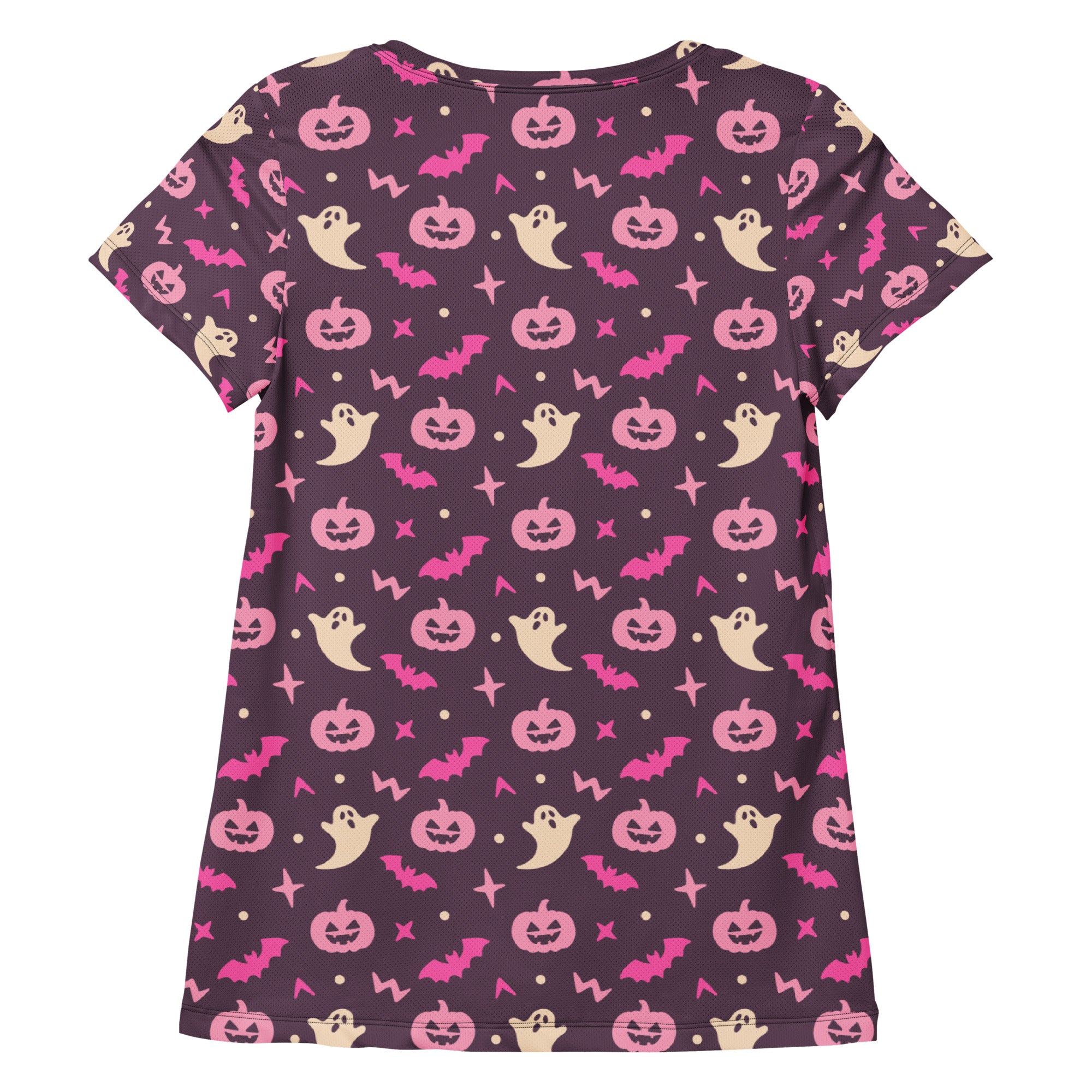 Women’s Purple Halloween Athletic T-Shirt - Lightweight Moisture Wicking Workout Top With UPF 50+