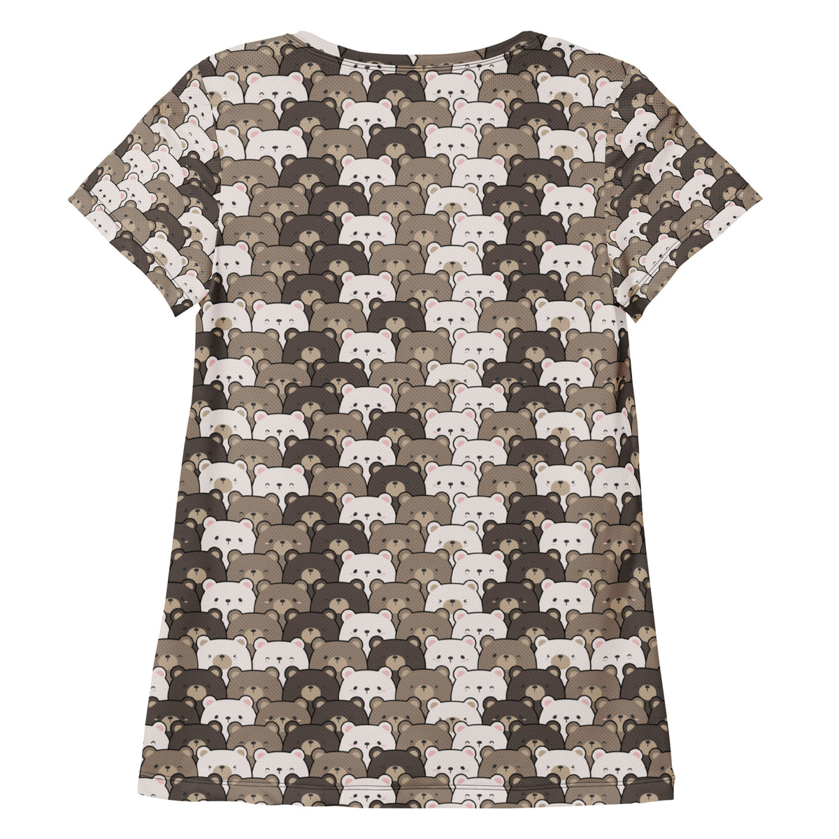 Women’s Cute Bear Athletic T-Shirt - Lightweight Moisture Wicking Workout Top With UPF 50+