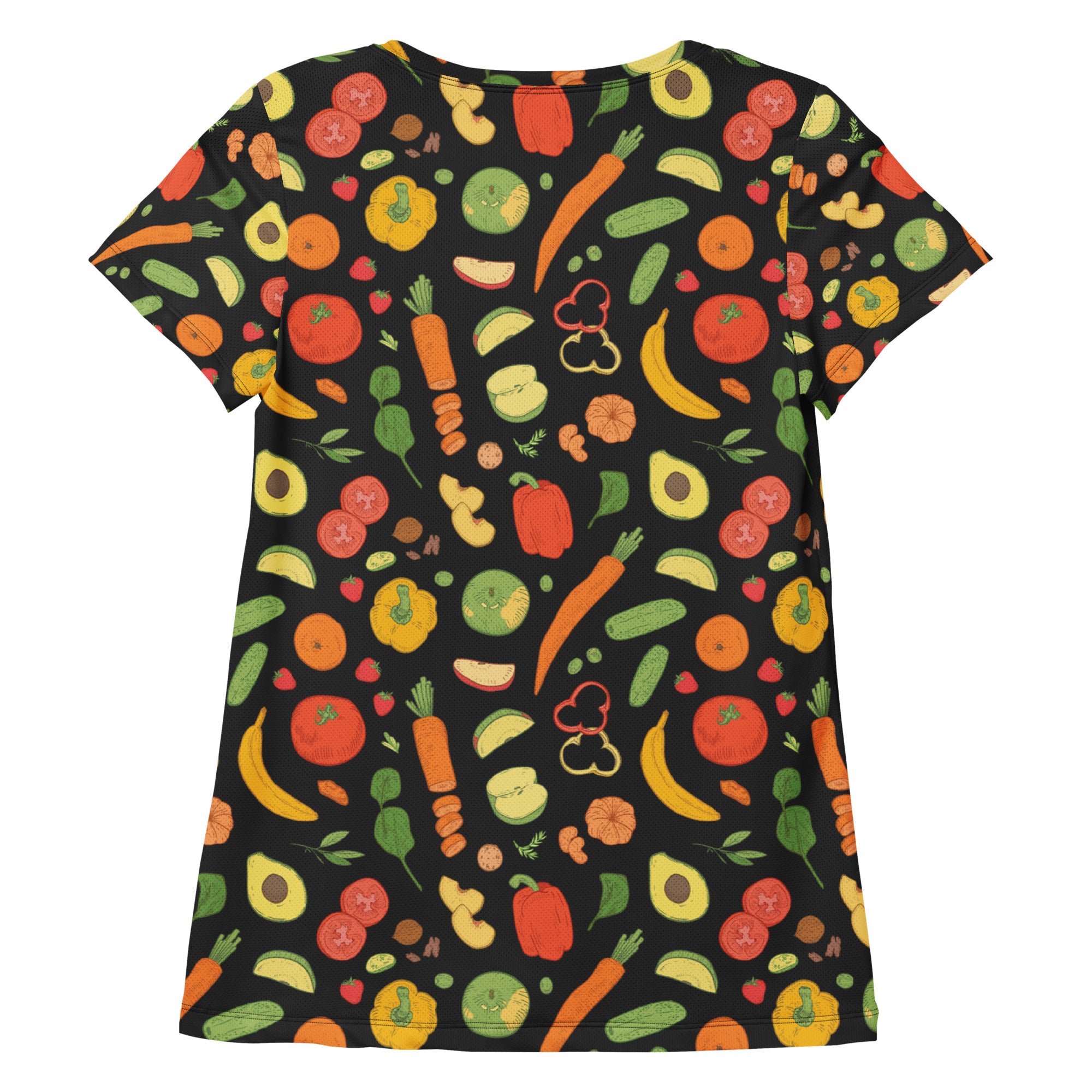 Women’s Fruit & Vegetable Athletic T-Shirt - Lightweight Moisture Wicking Workout Top With UPF 50+