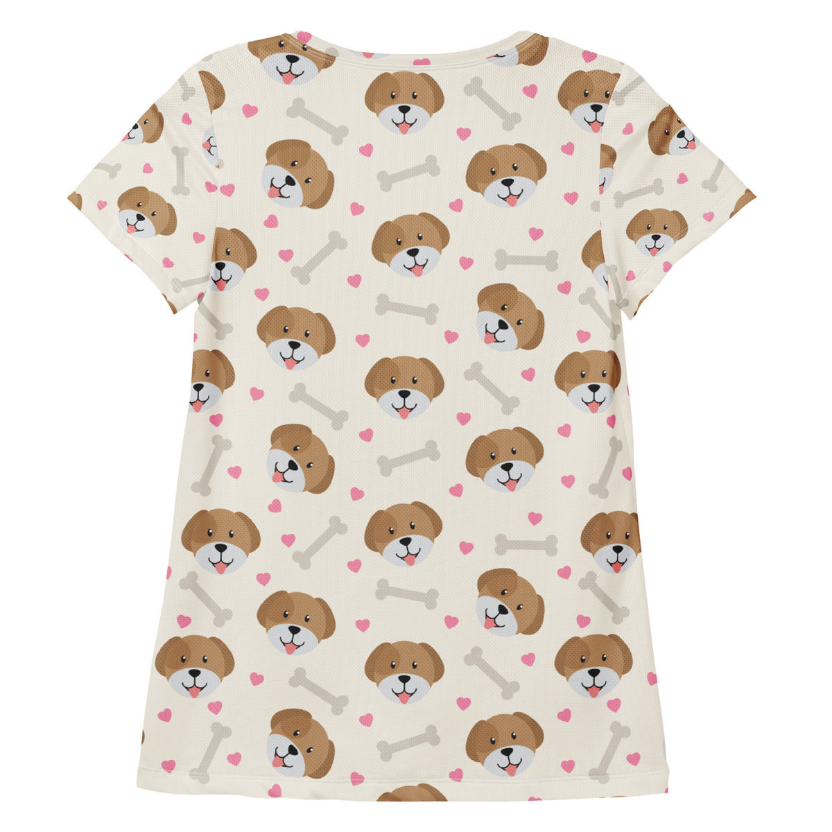 Women’s Cute Dog Athletic T-Shirt - Lightweight Moisture Wicking Workout Top With UPF 50+