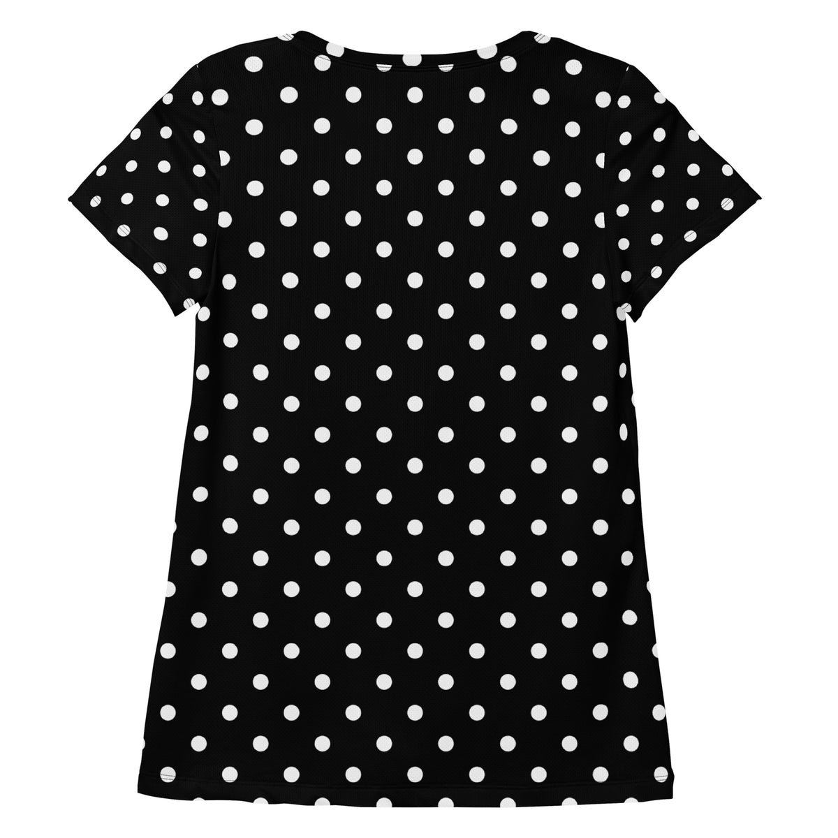 Women’s Black Polka Dot Athletic T-Shirt - Lightweight Moisture Wicking Workout Top With UPF 50+