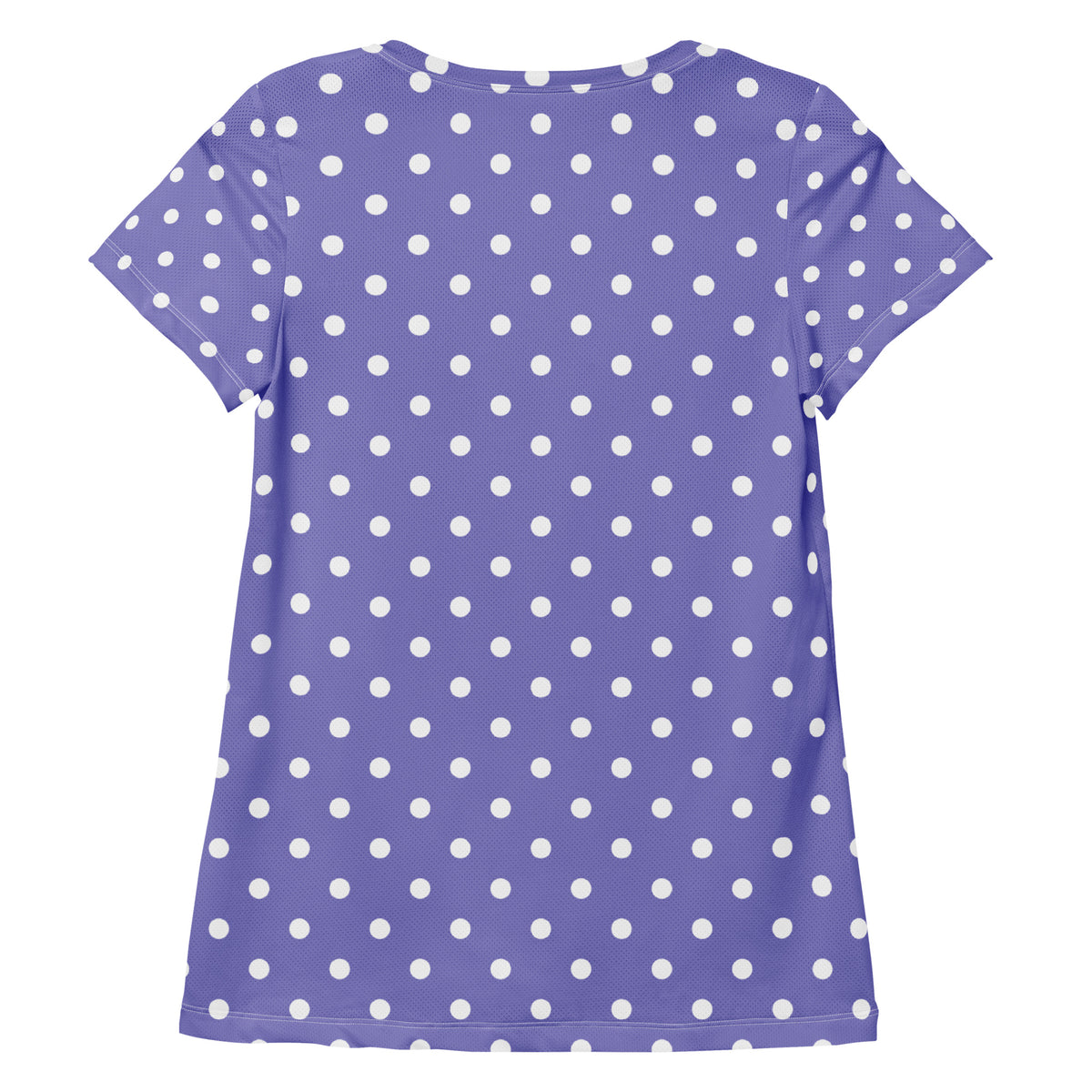 Women’s Lavender Purple Polka Dot Athletic T-Shirt - Lightweight Moisture Wicking Workout Top With UPF 50+