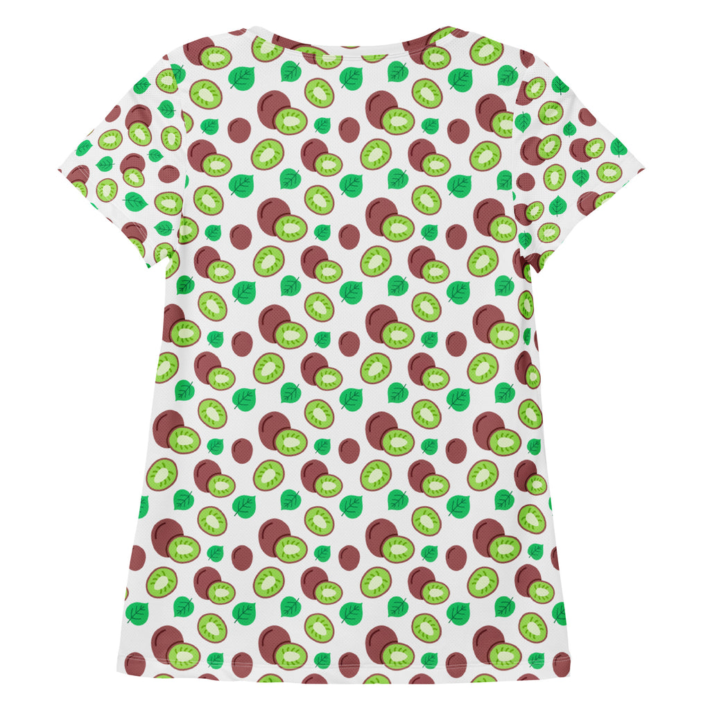 Women’s Kiwi Fruit Athletic T-Shirt - Lightweight Moisture Wicking Workout Top With UPF 50+