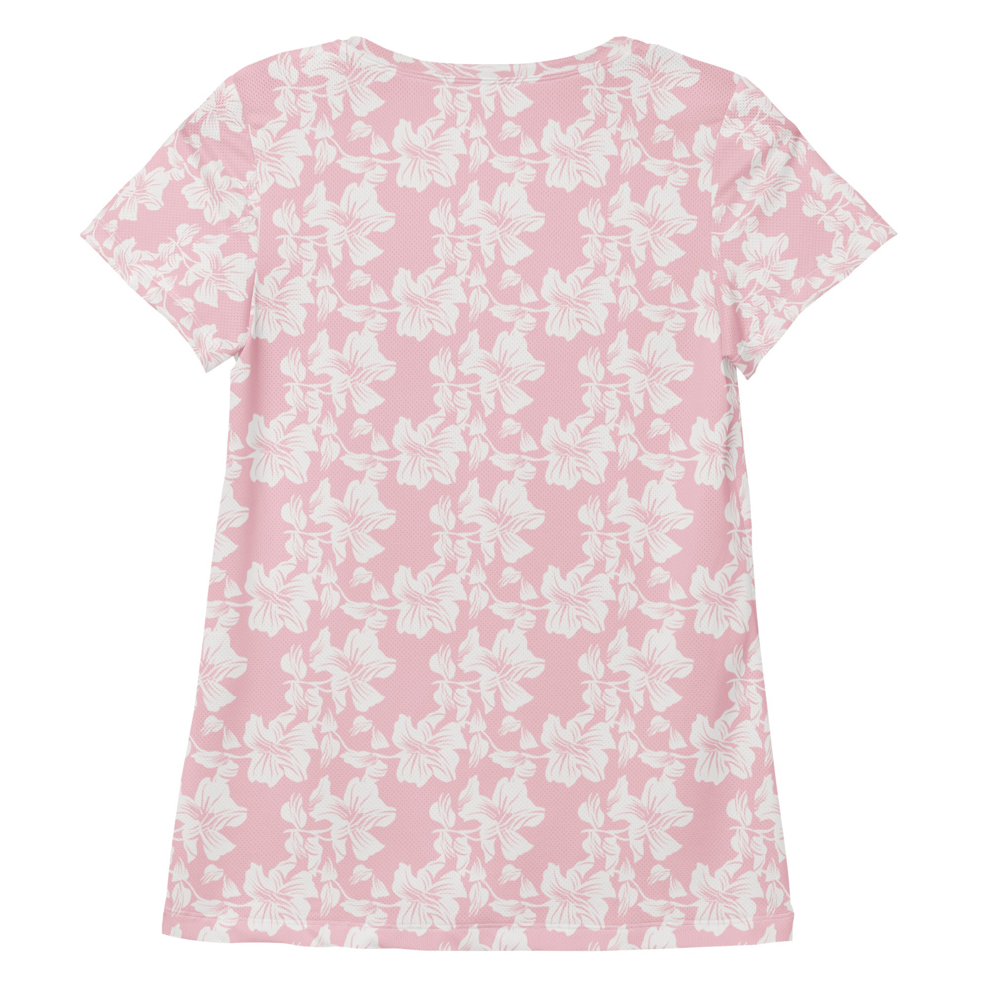 Women’s Pink Lily Athletic T-Shirt - Lightweight Moisture Wicking Workout Top With UPF 50+