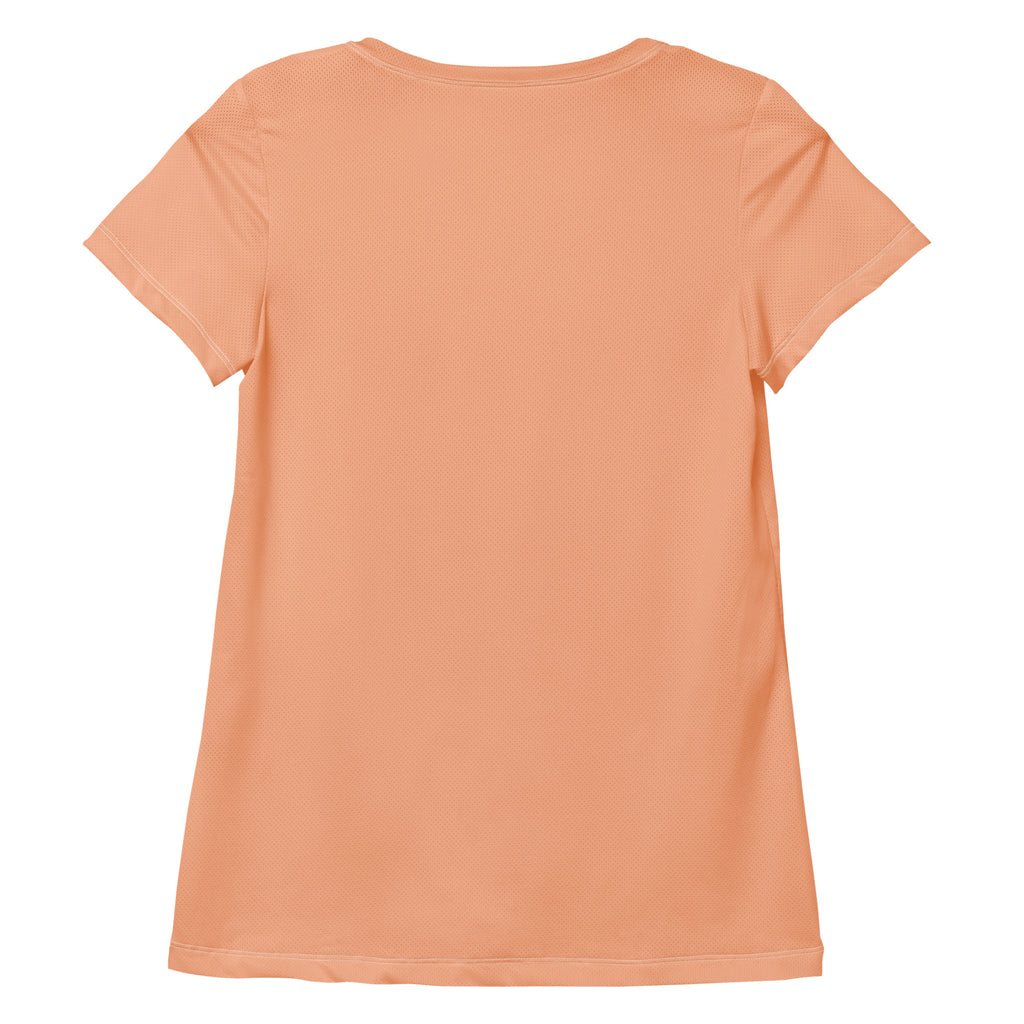 Women’s Peach Performance Athletic T-Shirt - Lightweight Moisture Wicking Workout Top with UPF 50+
