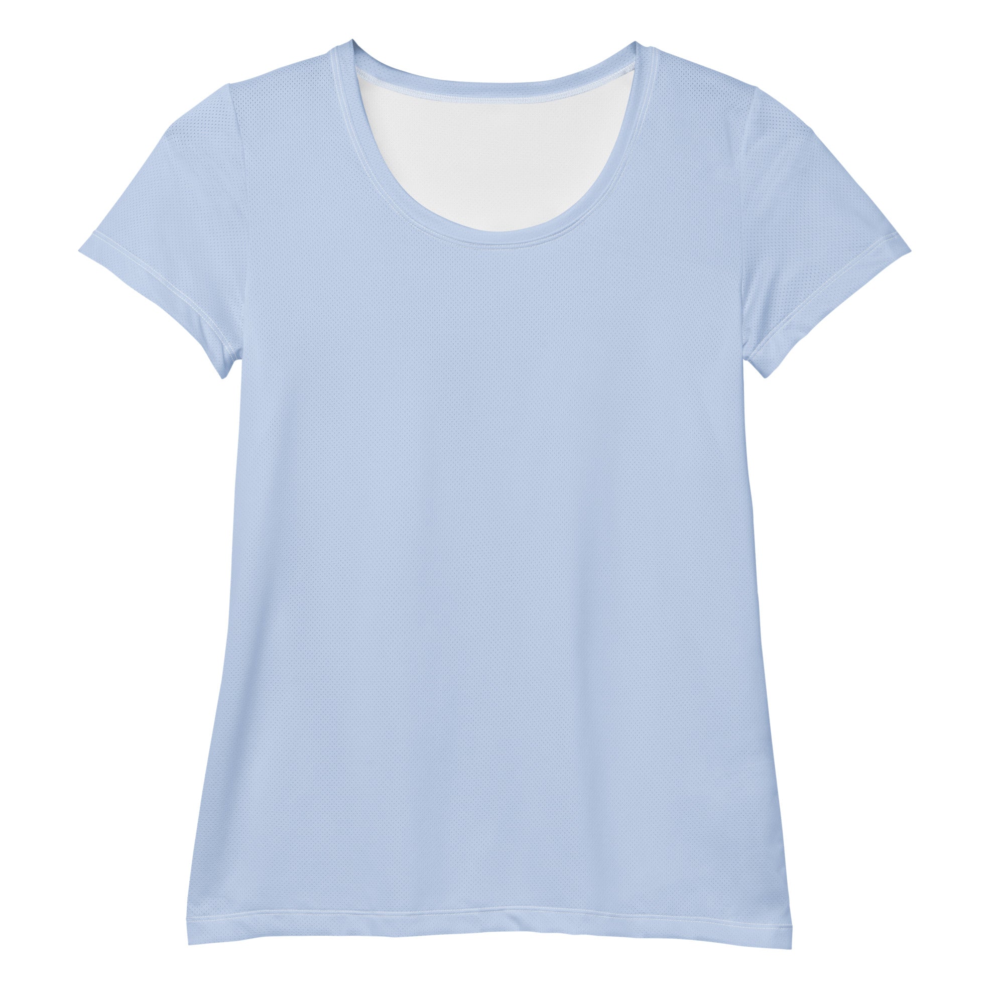 Women’s Pale Blue Performance Athletic T-Shirt - Lightweight Moisture Wicking Workout Top with UPF 50+