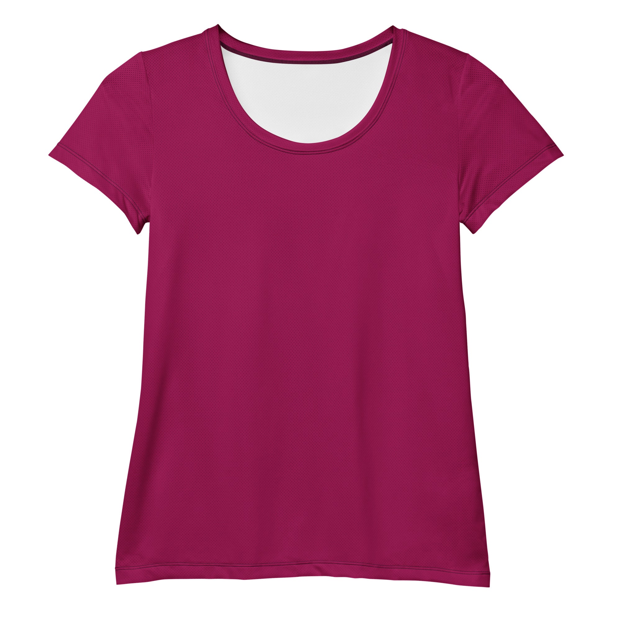 Women’s Magenta Performance Athletic T-Shirt - Lightweight Moisture Wicking Workout Top with UPF 50+