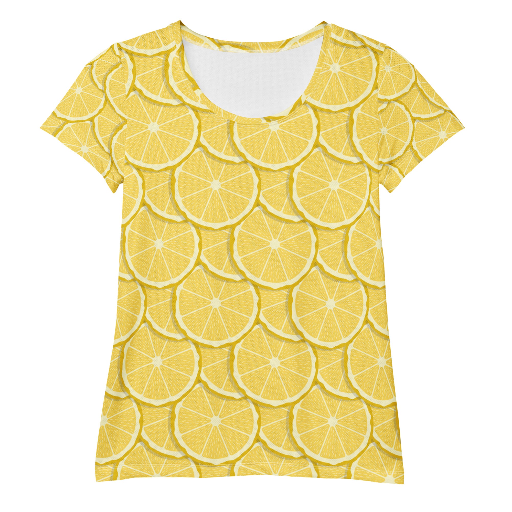 Women’s Lemon Performance Athletic T-Shirt - Lightweight Moisture Wicking Workout Top with UPF 50+