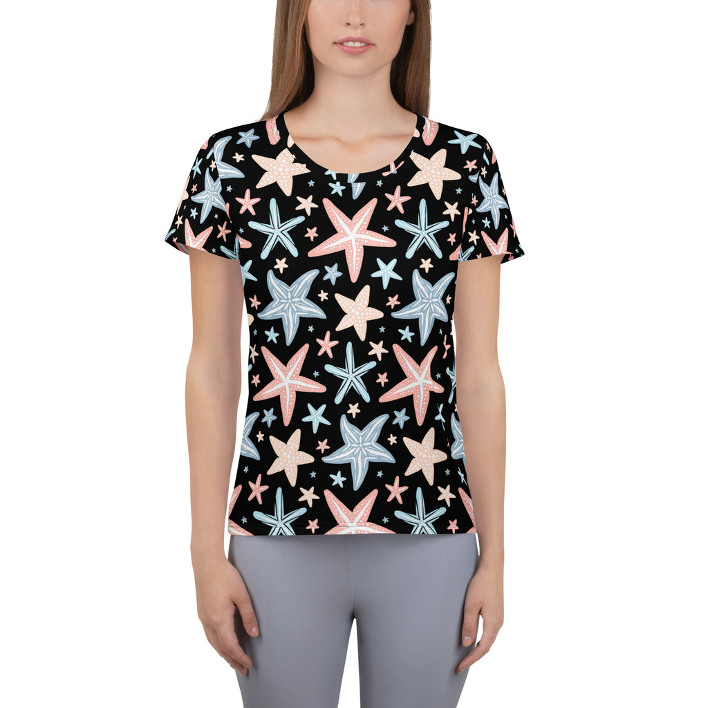 Women’s Starfish Performance Athletic T-Shirt - Lightweight Moisture Wicking Workout Top with UPF 50+