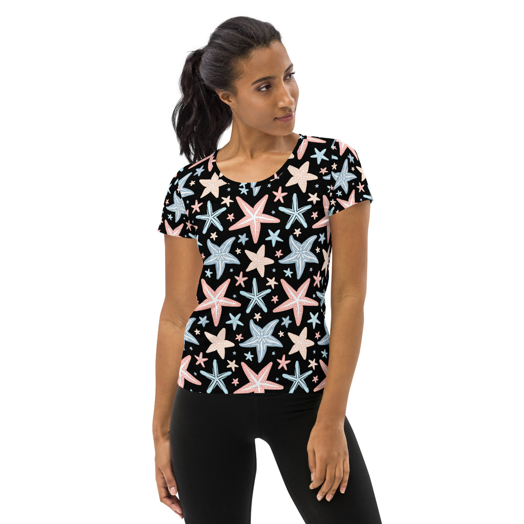 Women’s Starfish Performance Athletic T-Shirt - Lightweight Moisture Wicking Workout Top with UPF 50+