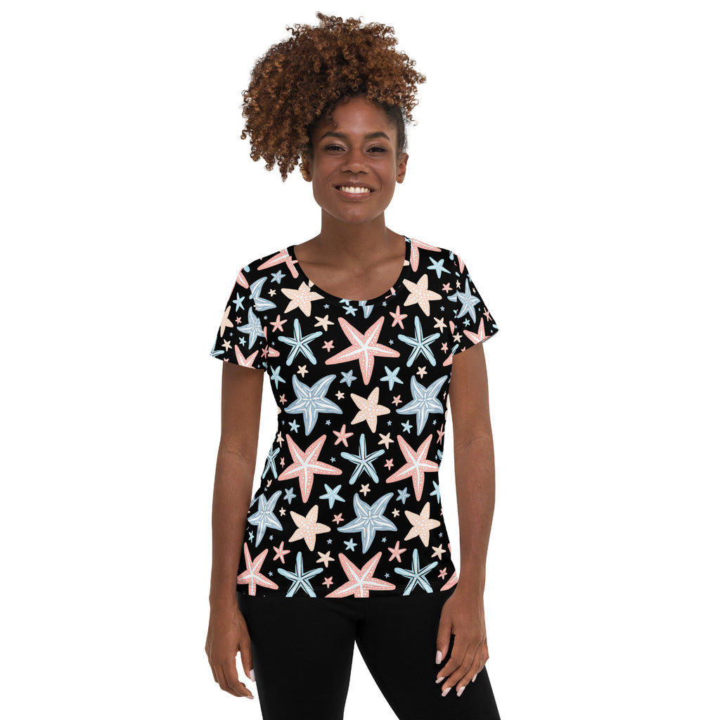 Women’s Starfish Performance Athletic T-Shirt - Lightweight Moisture Wicking Workout Top with UPF 50+