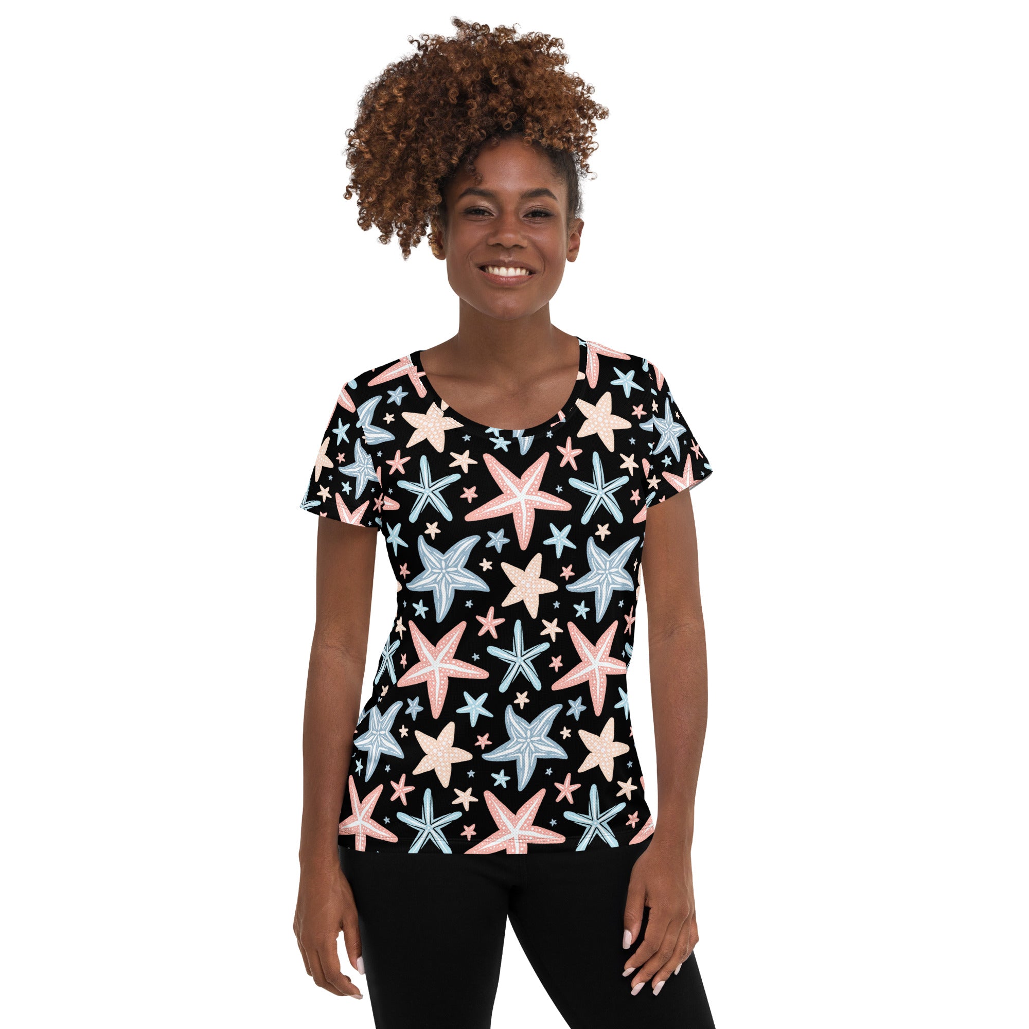 Women’s Starfish Performance Athletic T-Shirt - Lightweight Moisture Wicking Workout Top with UPF 50+