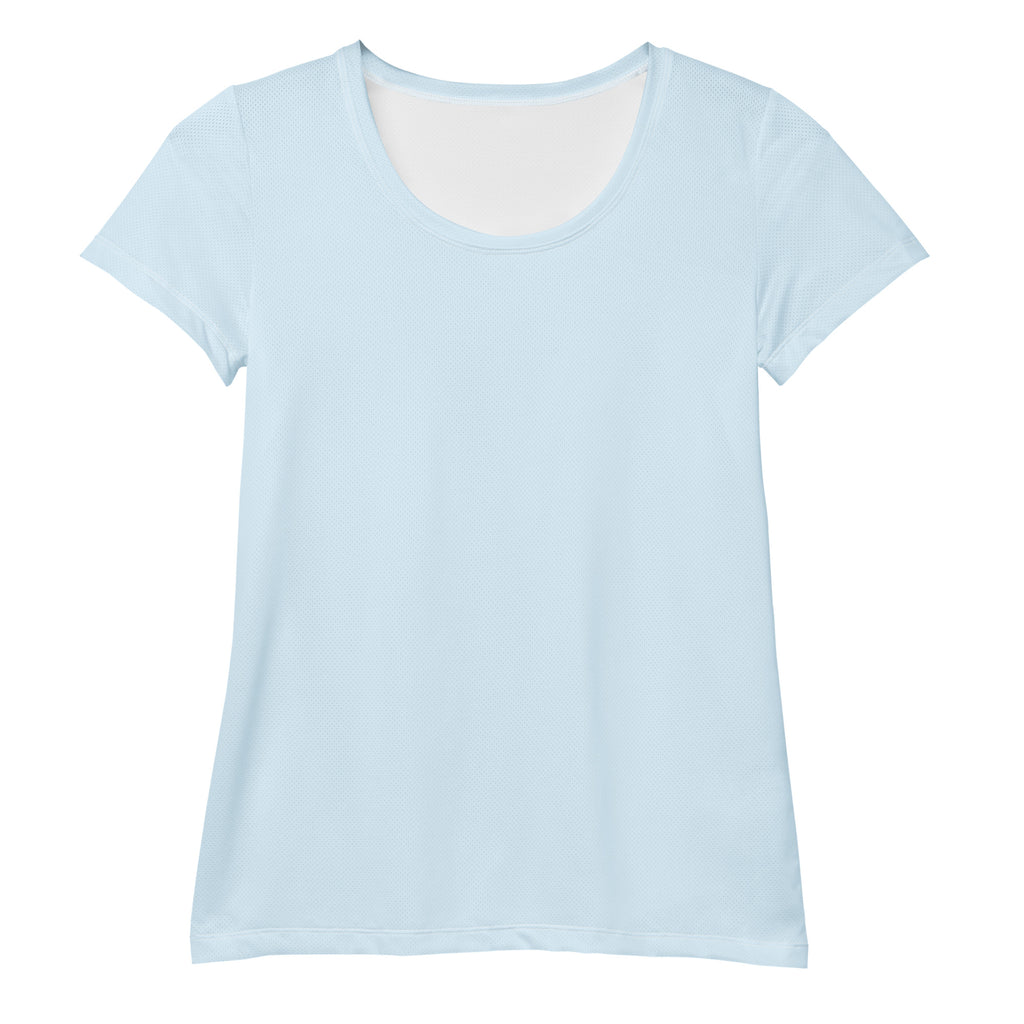 Women’s Cotton Candy Blue Performance Athletic T-Shirt - Lightweight Moisture Wicking Workout Top with UPF 50+