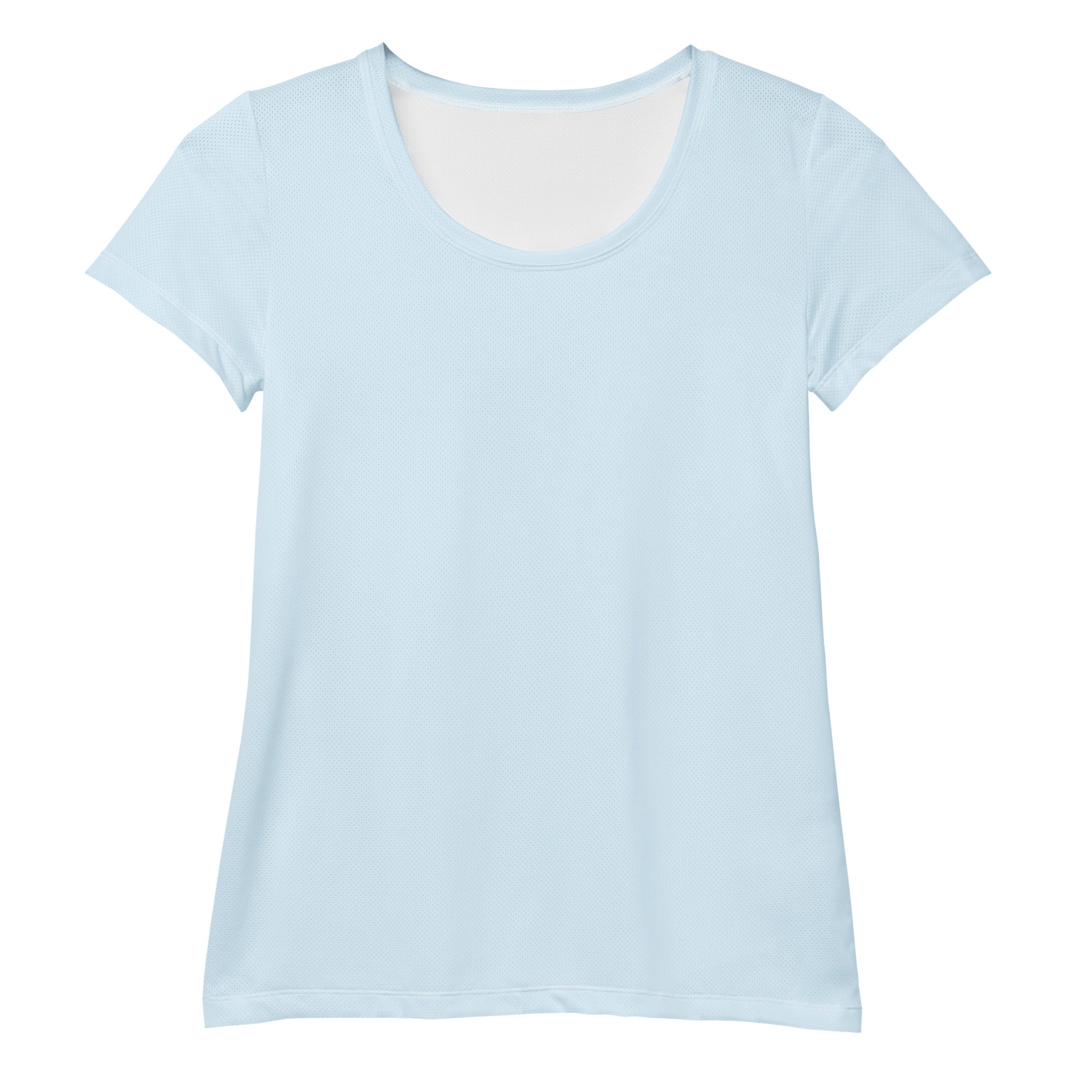 Women’s Cotton Candy Blue Performance Athletic T-Shirt - Lightweight Moisture Wicking Workout Top with UPF 50+