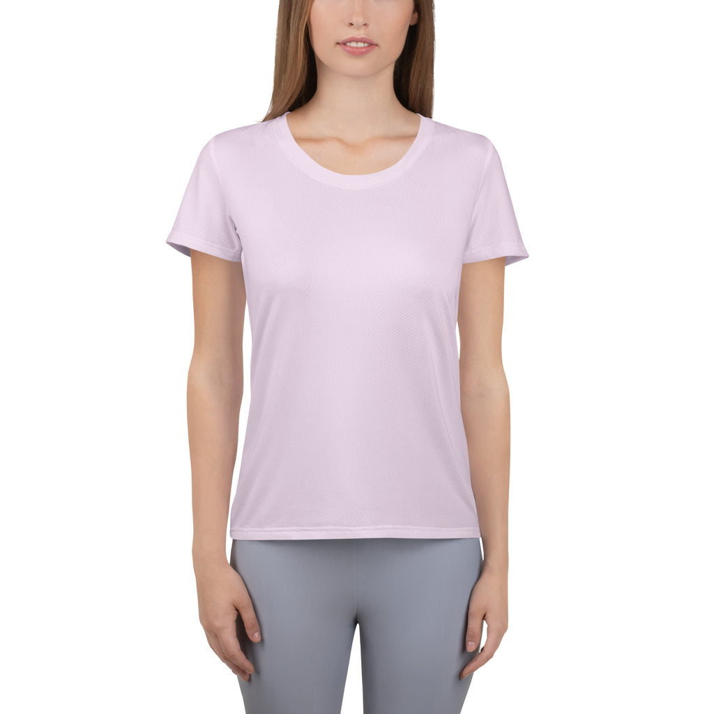 Women’s Cotton Candy Pink Performance Athletic T-Shirt - Lightweight Moisture Wicking Workout Top with UPF 50+