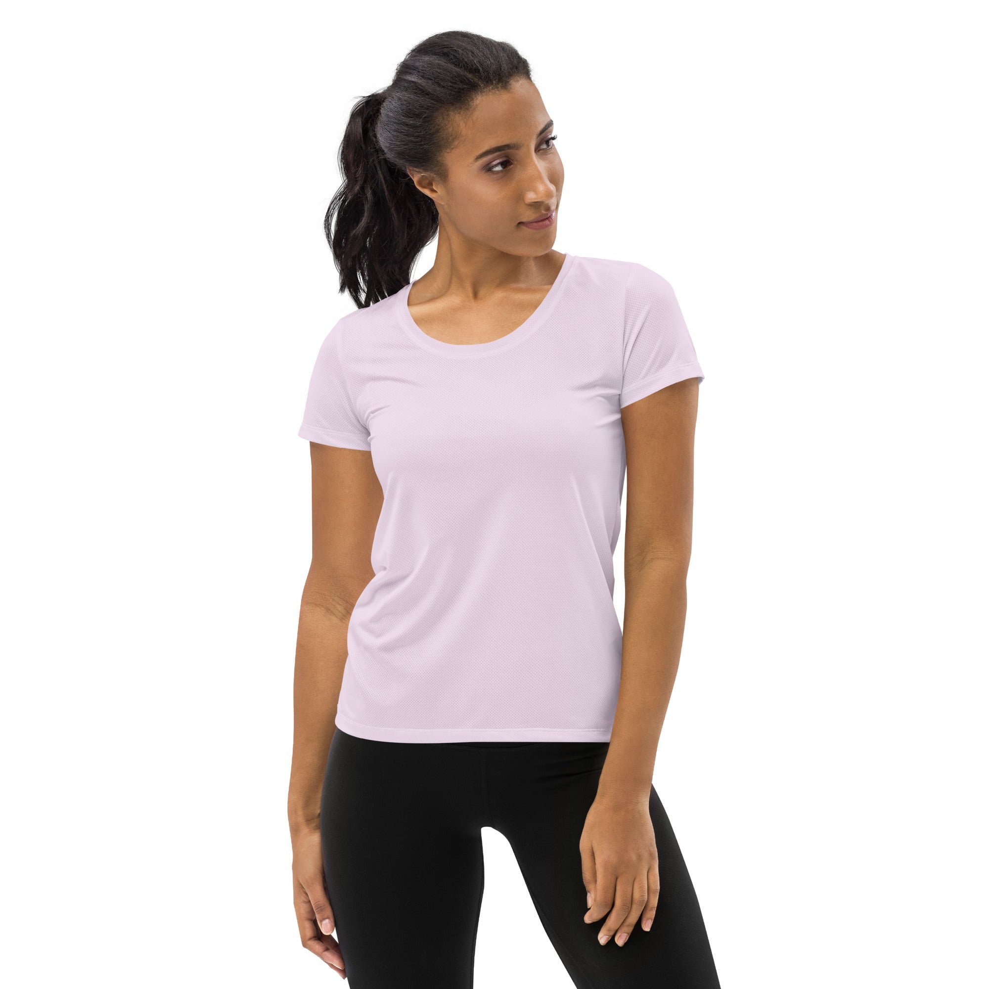 Women’s Cotton Candy Pink Performance Athletic T-Shirt - Lightweight Moisture Wicking Workout Top with UPF 50+