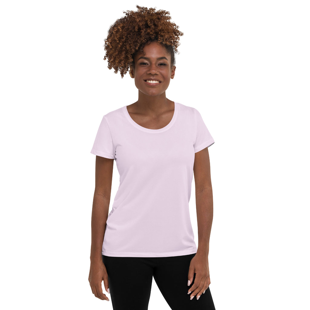 Women’s Cotton Candy Pink Performance Athletic T-Shirt - Lightweight Moisture Wicking Workout Top with UPF 50+
