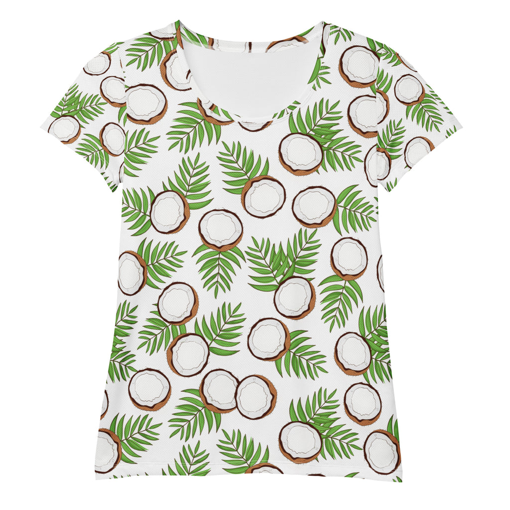 Women’s Coconut Performance Athletic T-Shirt - Lightweight Moisture Wicking Workout Top with UPF 50+