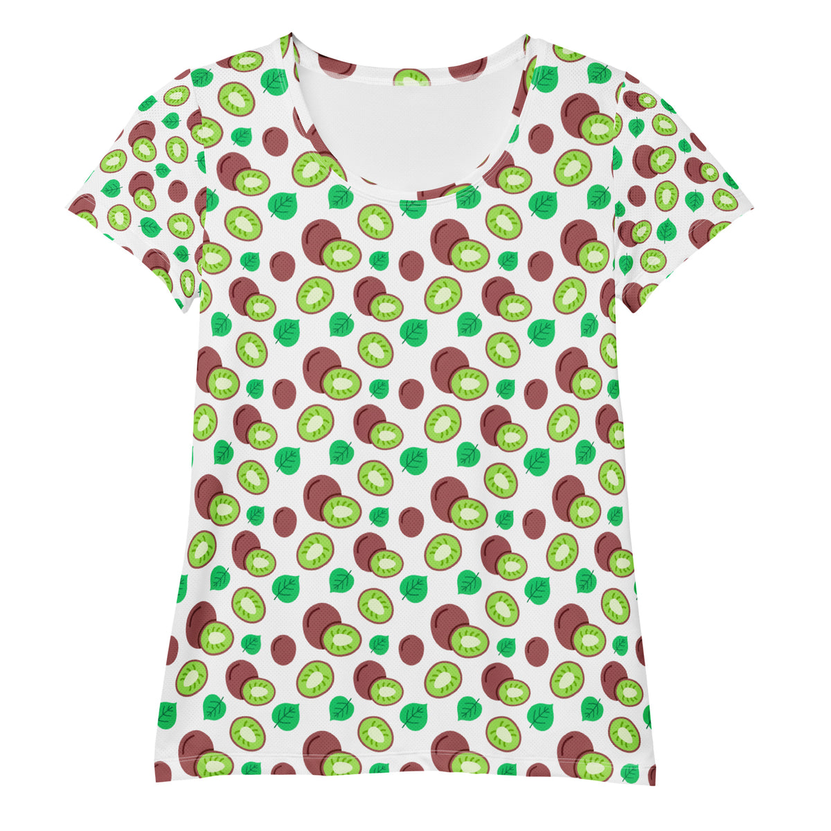 Women’s Kiwi Fruit Athletic T-Shirt - Lightweight Moisture Wicking Workout Top With UPF 50+