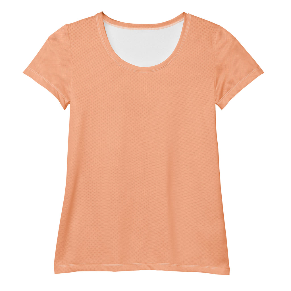 Women’s Peach Performance Athletic T-Shirt - Lightweight Moisture Wicking Workout Top with UPF 50+