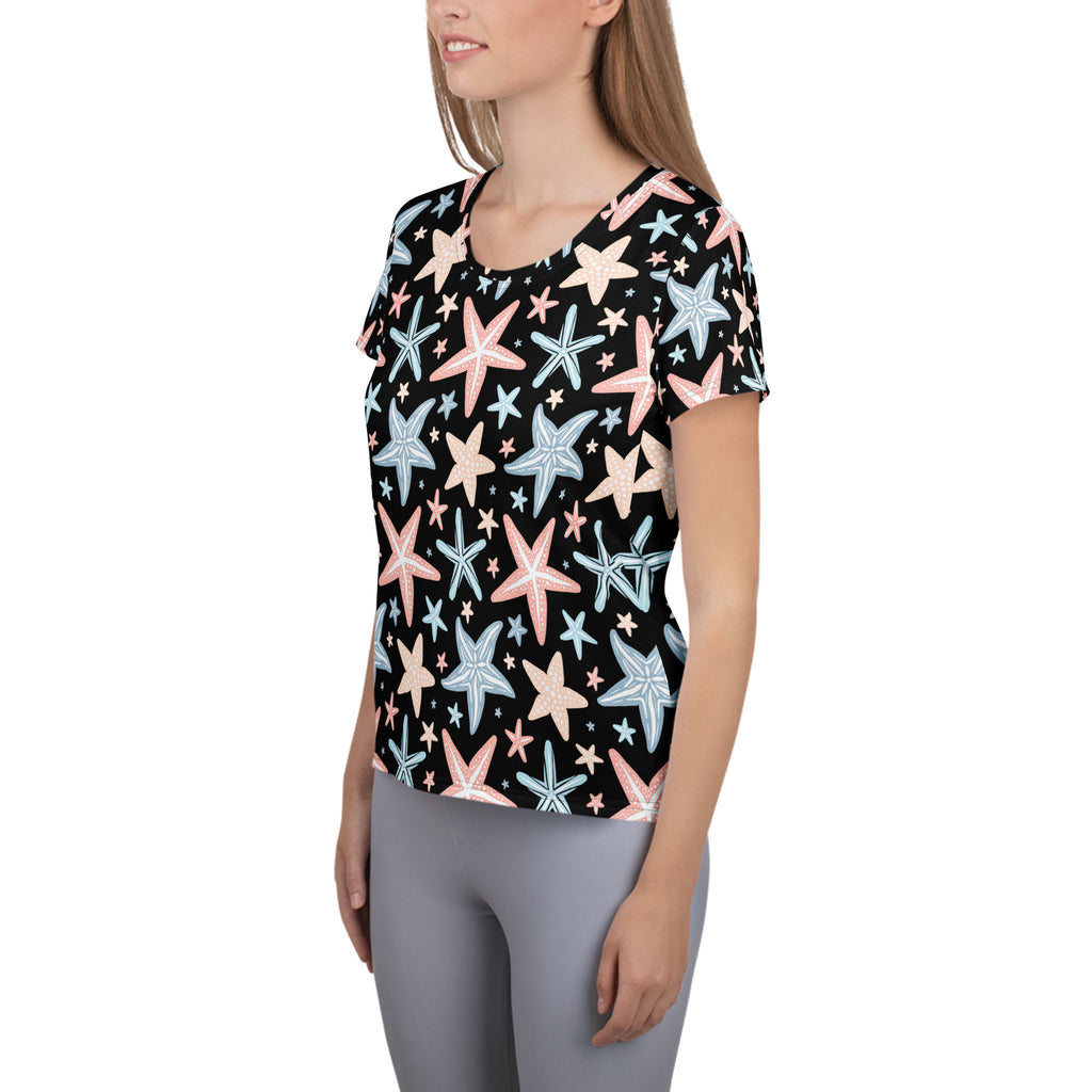 Women’s Starfish Performance Athletic T-Shirt - Lightweight Moisture Wicking Workout Top with UPF 50+