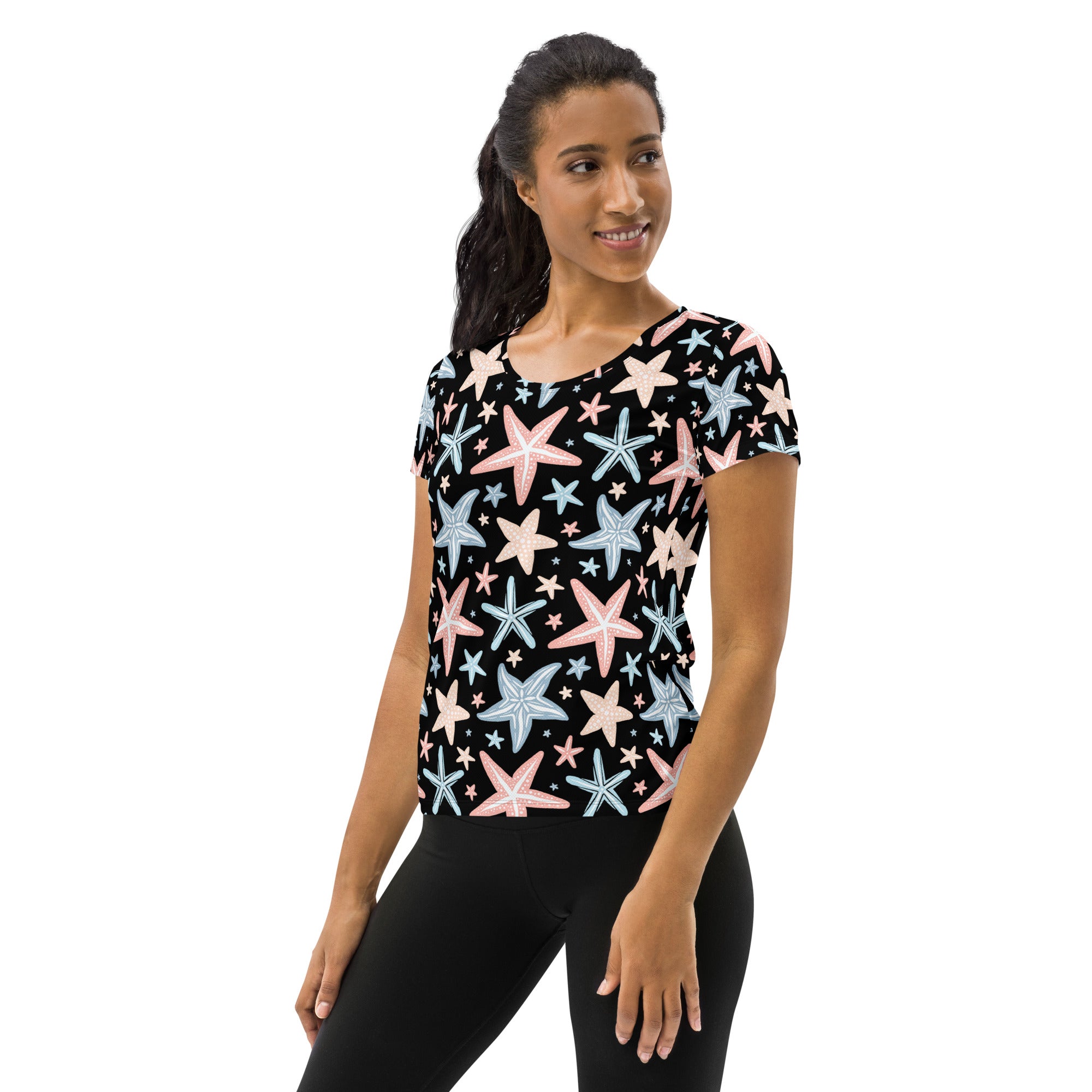 Women’s Starfish Performance Athletic T-Shirt - Lightweight Moisture Wicking Workout Top with UPF 50+