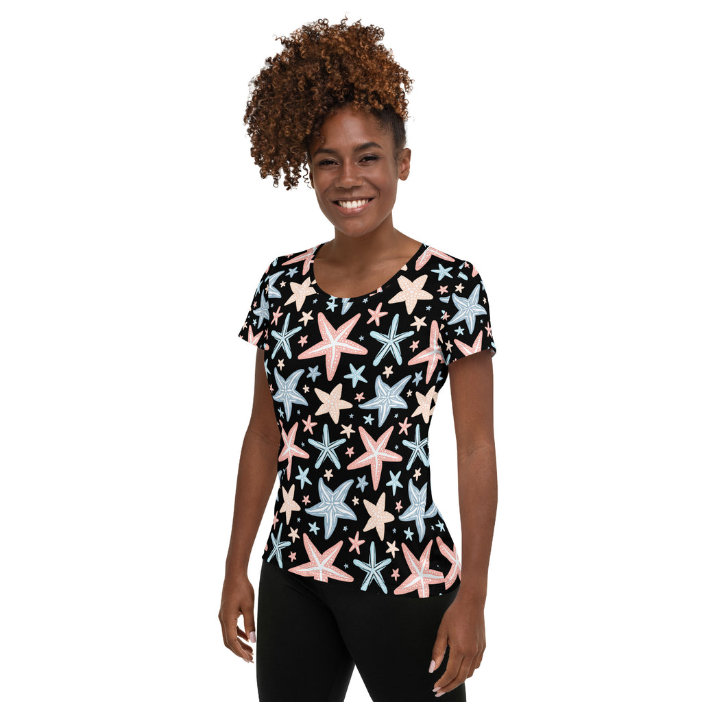 Women’s Starfish Performance Athletic T-Shirt - Lightweight Moisture Wicking Workout Top with UPF 50+