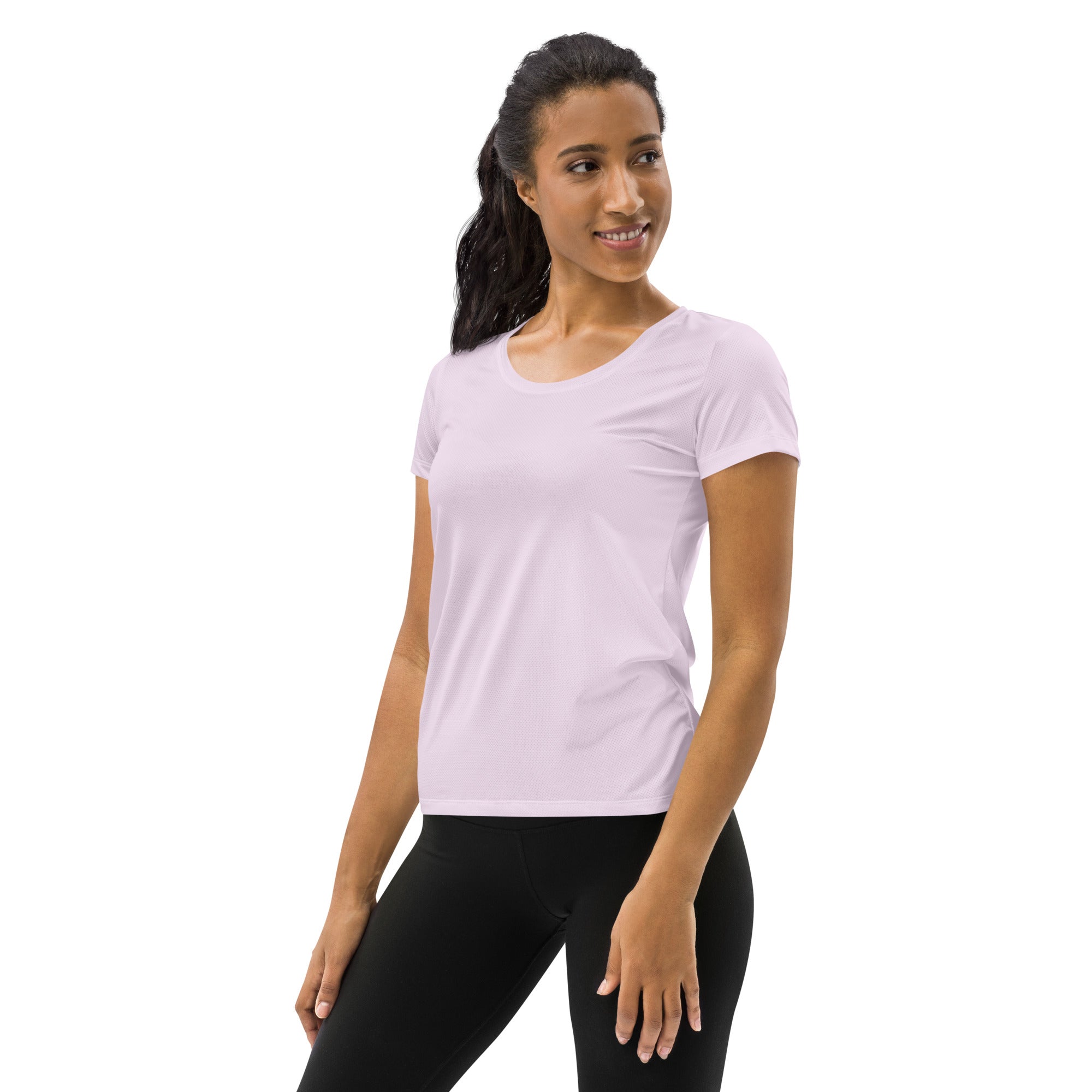 Women’s Cotton Candy Pink Performance Athletic T-Shirt - Lightweight Moisture Wicking Workout Top with UPF 50+