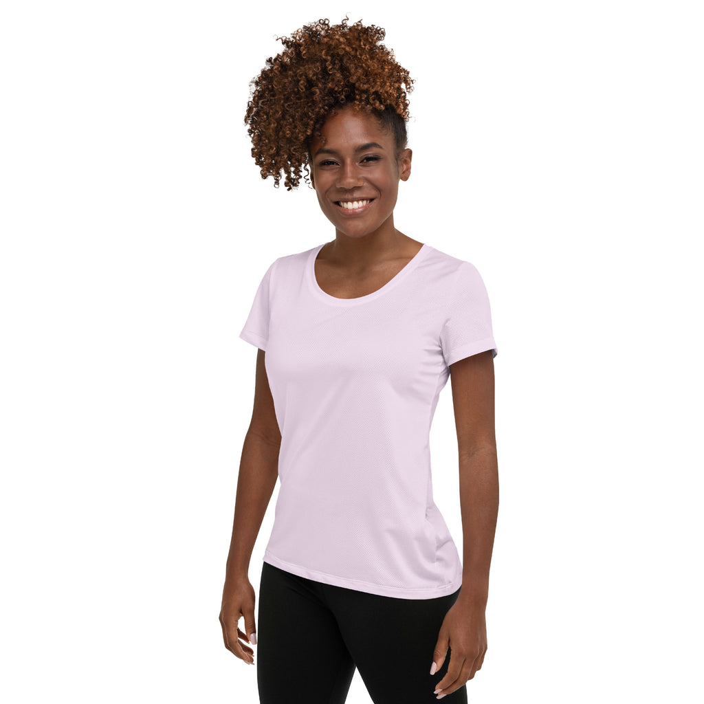 Women’s Cotton Candy Pink Performance Athletic T-Shirt - Lightweight Moisture Wicking Workout Top with UPF 50+
