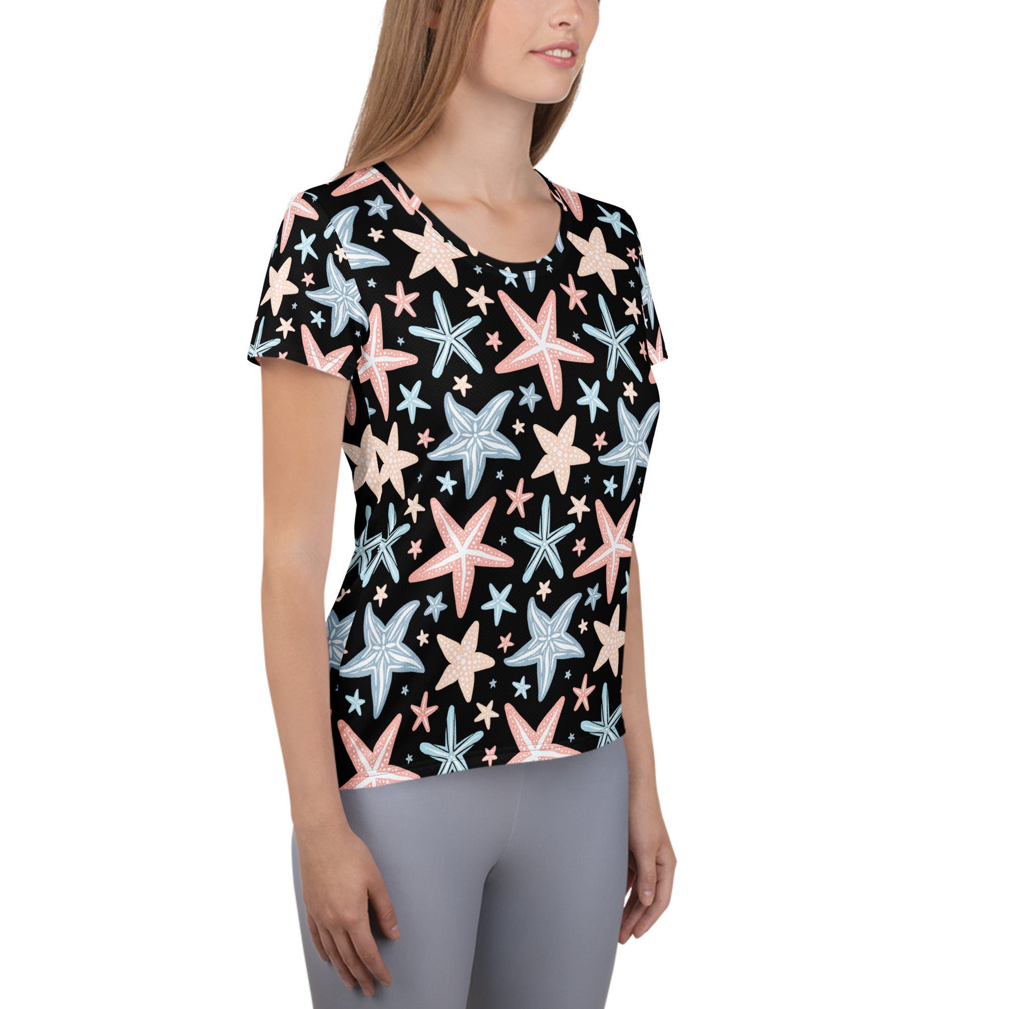 Women’s Starfish Performance Athletic T-Shirt - Lightweight Moisture Wicking Workout Top with UPF 50+