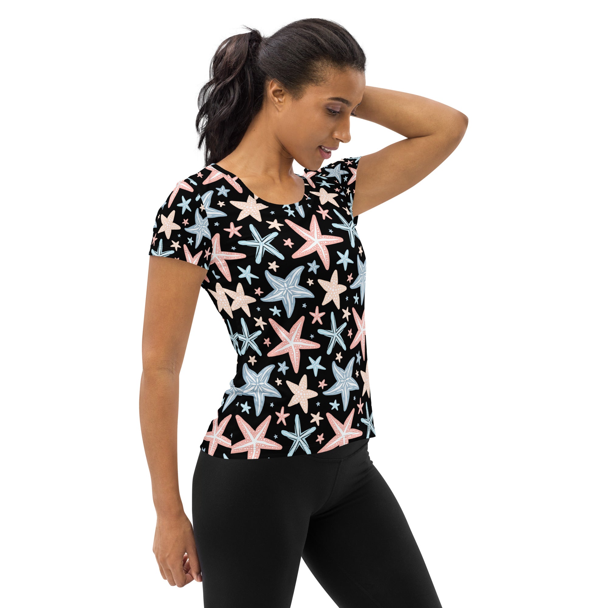 Women’s Starfish Performance Athletic T-Shirt - Lightweight Moisture Wicking Workout Top with UPF 50+