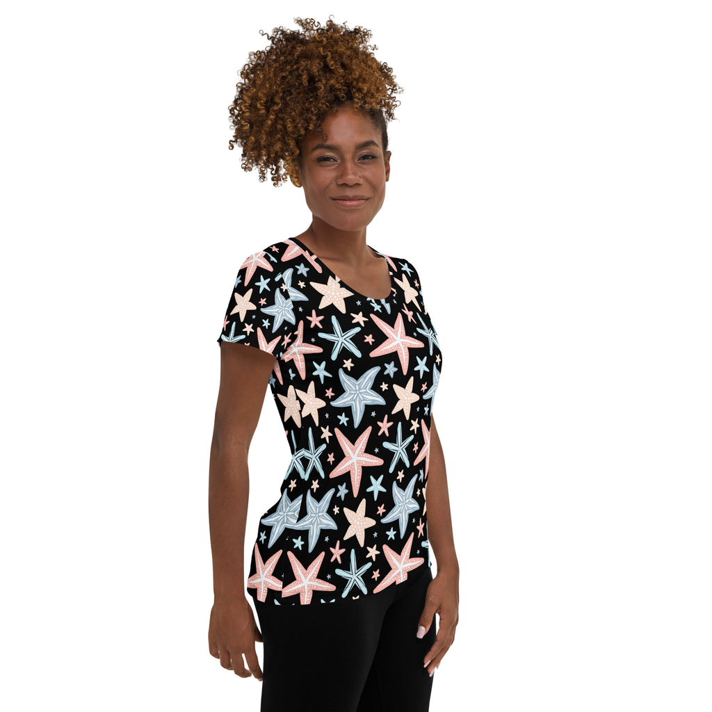 Women’s Starfish Performance Athletic T-Shirt - Lightweight Moisture Wicking Workout Top with UPF 50+