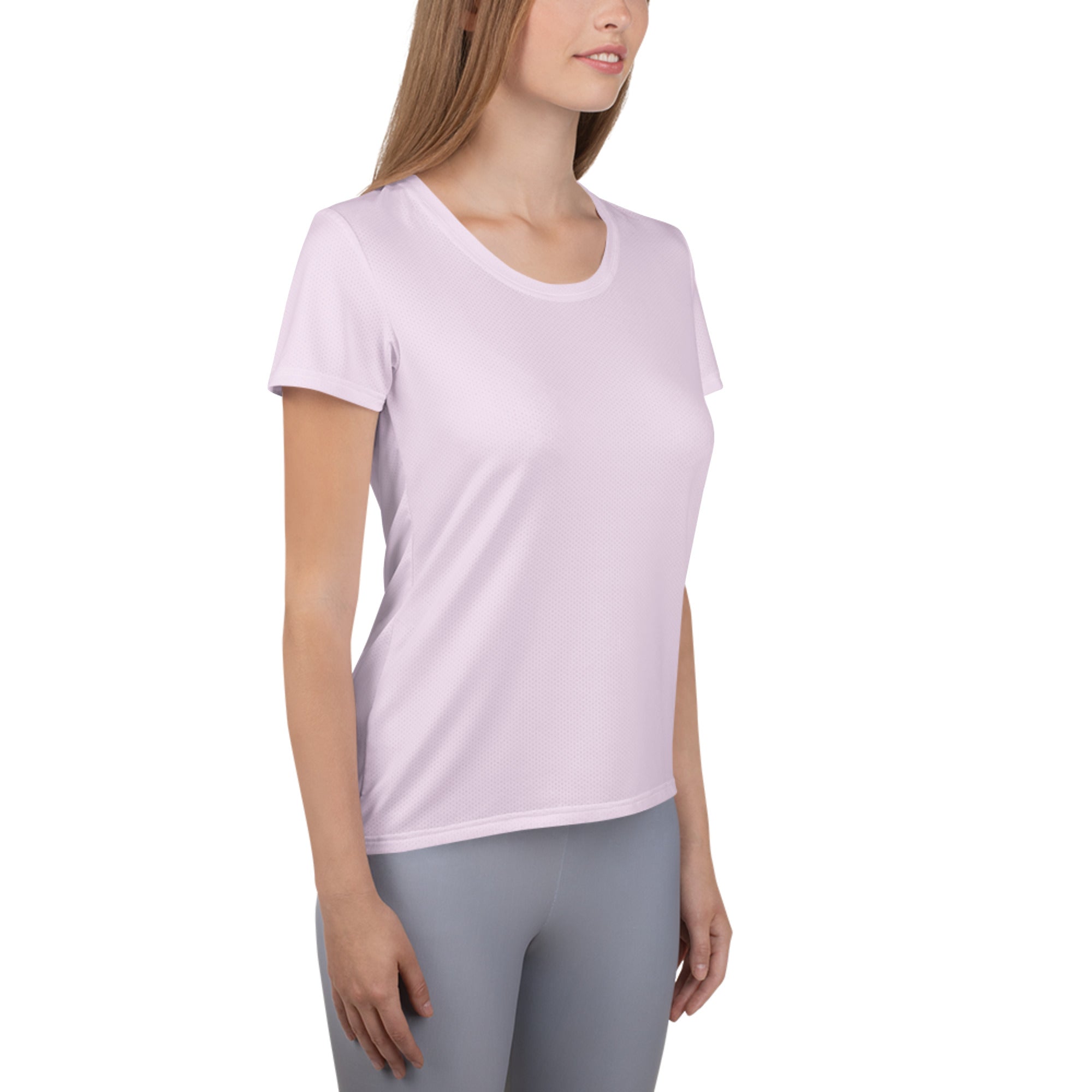 Women’s Cotton Candy Pink Performance Athletic T-Shirt - Lightweight Moisture Wicking Workout Top with UPF 50+