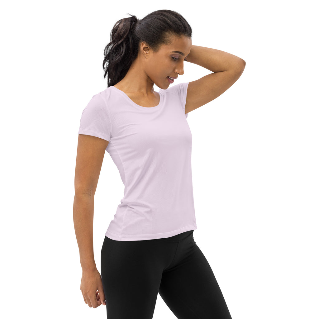 Women’s Cotton Candy Pink Performance Athletic T-Shirt - Lightweight Moisture Wicking Workout Top with UPF 50+