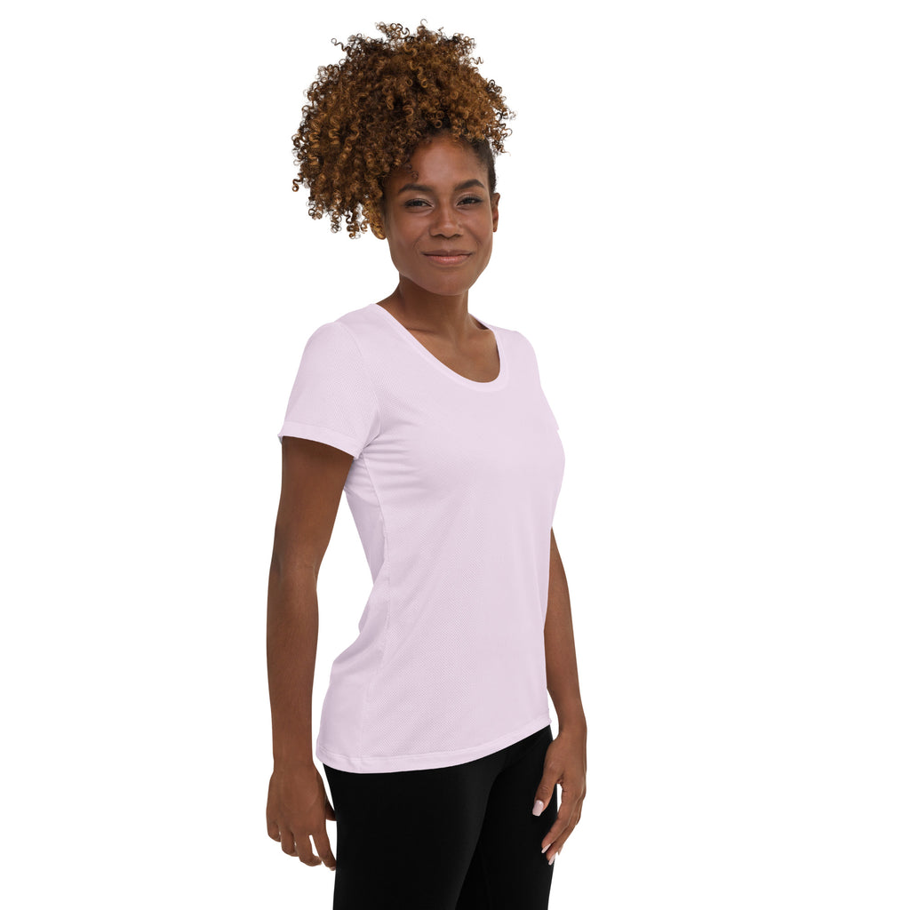 Women’s Cotton Candy Pink Performance Athletic T-Shirt - Lightweight Moisture Wicking Workout Top with UPF 50+