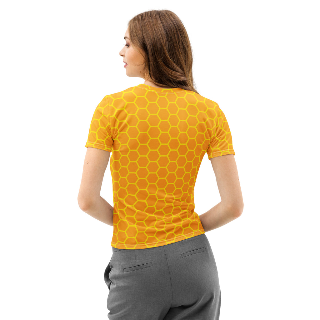 Women’s Honeycomb Cotton T-Shirt – Soft Stretch Pilling Resistant Tee