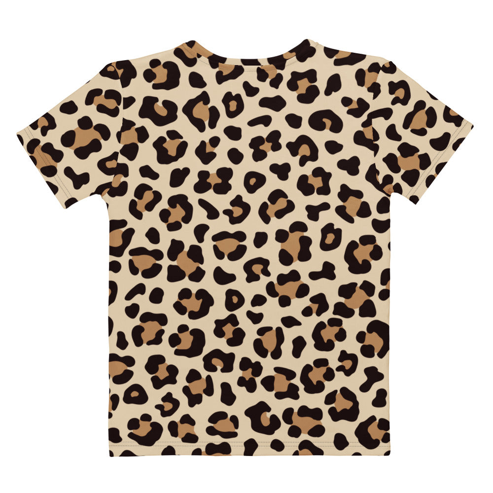 Women’s Leopard Print Cotton T-Shirt – Soft Stretch Pilling Resistant Tee
