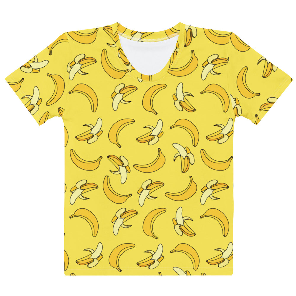 Women’s Yellow Banana Cotton T-Shirt – Soft Stretch Pilling Resistant Tee