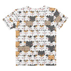 Women's Kawaii Cat Faces T-Shirt – Soft Stretch Jersey Tee