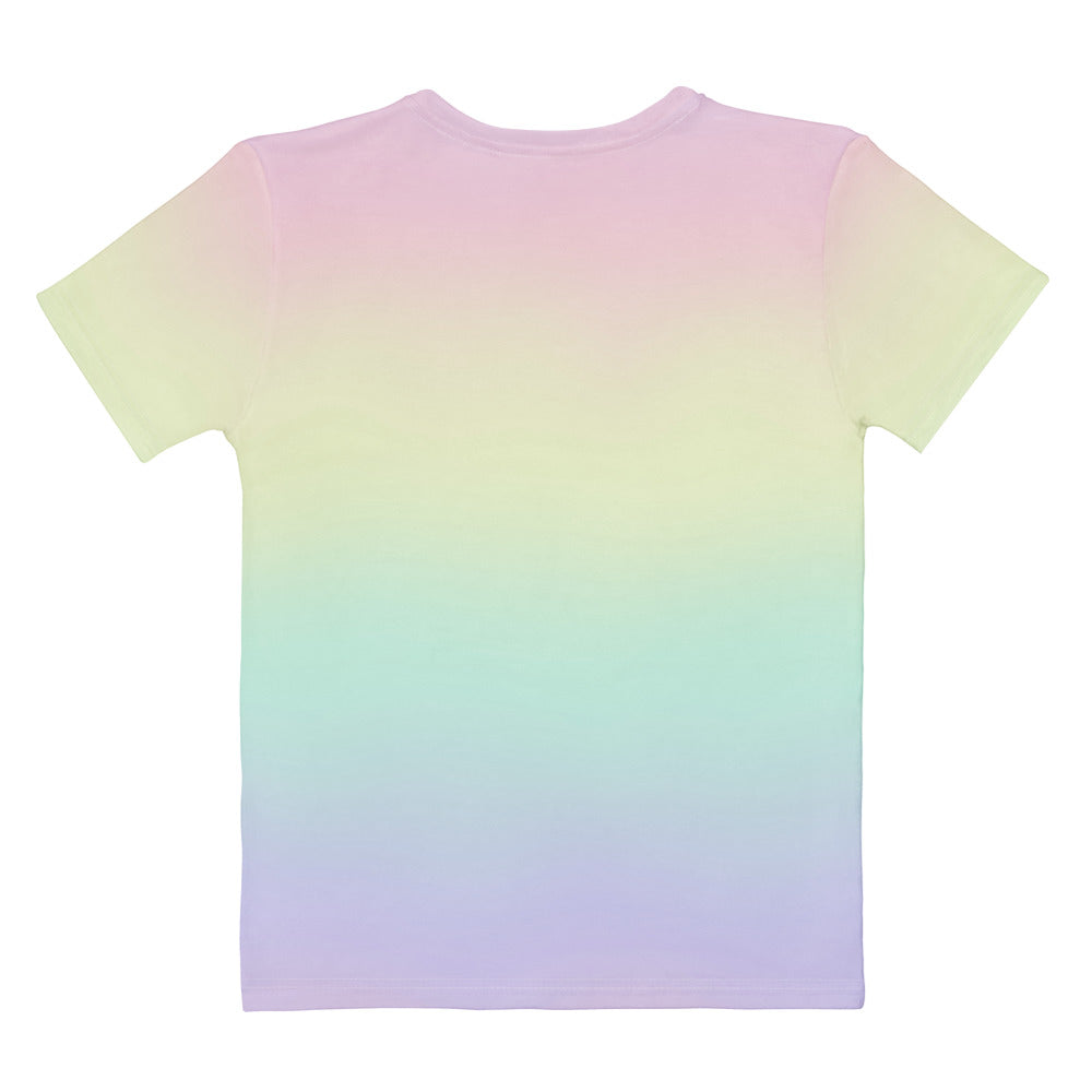 Women's Pastel Rainbow T-Shirt – Soft Stretch Jersey Tee