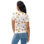 Women's Chicken Pattern T-Shirt – Soft Stretch Jersey Tee