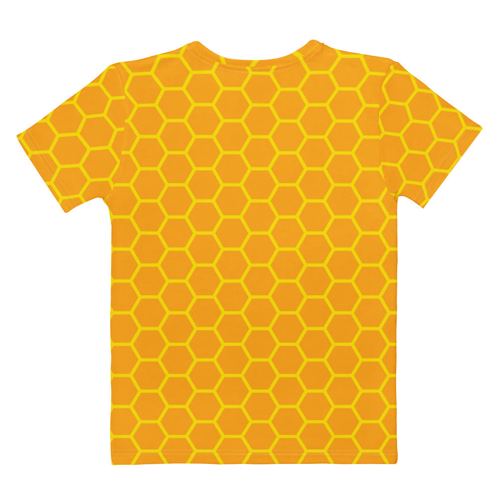 Women's Honeycomb Print T-Shirt – Soft Stretch Jersey Tee