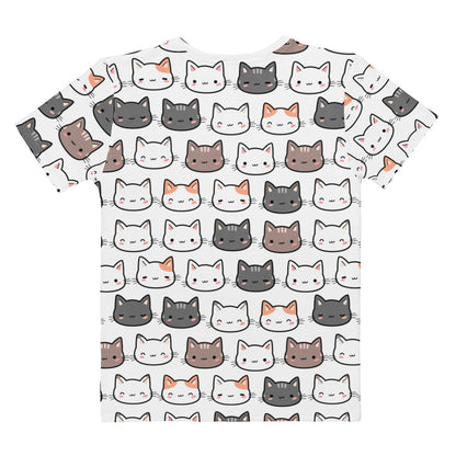 Women's Cute Cat T-Shirt – Soft Stretch Jersey Tee