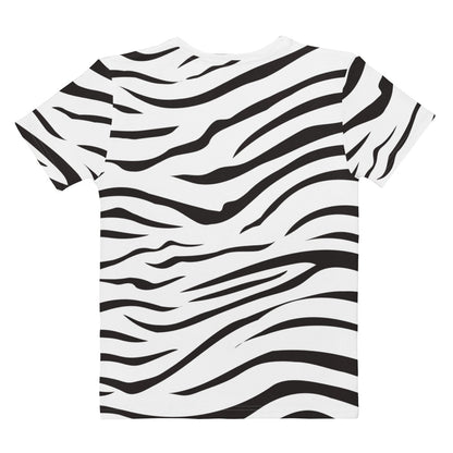 Women's Zebra Stripes T-Shirt – Soft Stretch Jersey Tee
