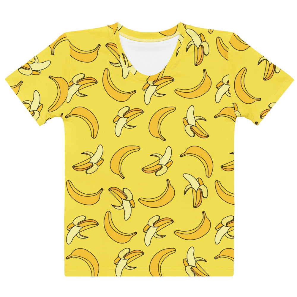 Women's Yellow Banana T-Shirt – Soft Stretch Jersey Tee
