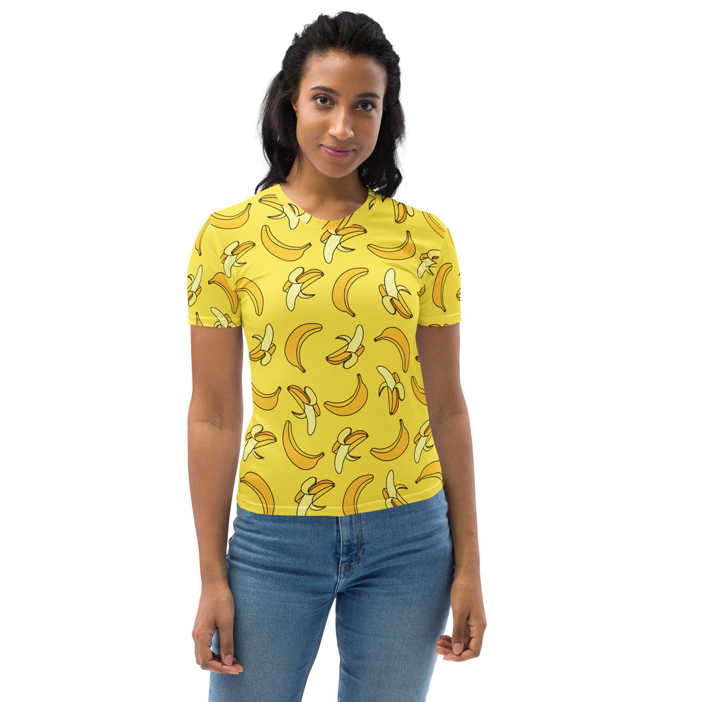 Women's Yellow Banana T-Shirt – Soft Stretch Jersey Tee
